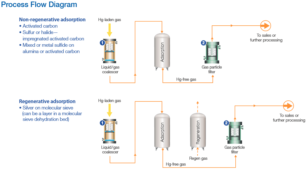 mercury removal process flow diagram